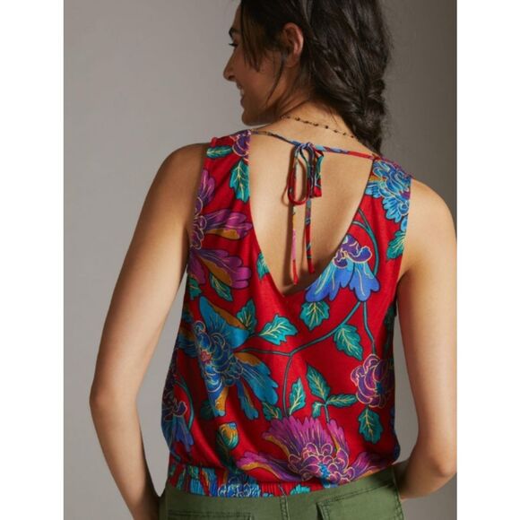 Anthropologie Tiny Rain Scarf Wrap Top - Picture 2 of 8